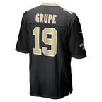 Johmsee NO.Saints #19 Blake Grupe Black Team Game Jersey