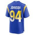 Johmsee LA.Rams #94 Desjuan Johnson Royal Home Game Jersey