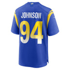 Johmsee LA.Rams #94 Desjuan Johnson Royal Home Game Jersey