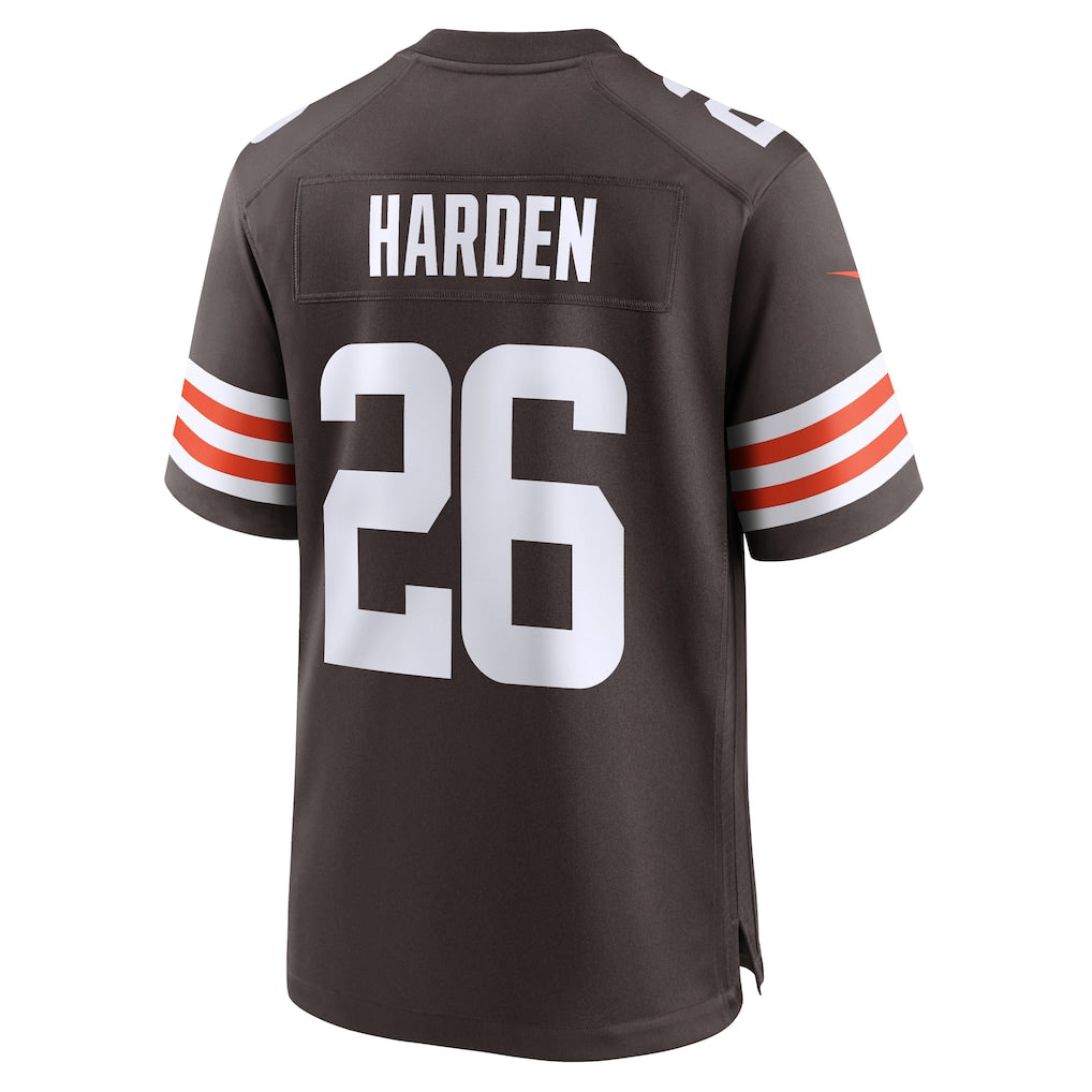 Johmsee C.Browns #26 Myles Harden Brown Team Game Jersey