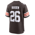 Johmsee C.Browns #26 Myles Harden Brown Team Game Jersey