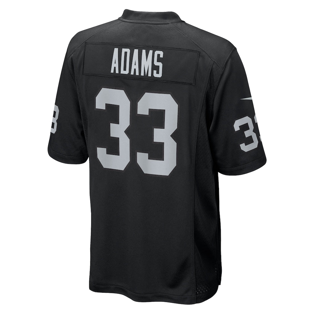Johmsee LV.Raiders #33 Jamal Adams Black Team Game Jersey