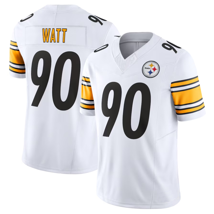 Johmsee #90 T.J. Watt Player P.Steelers White Vapor F.U.S.E. Limited Stitched Jerseys