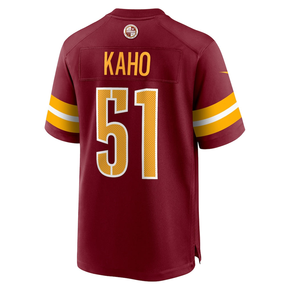 Johmsee W.Commanders #51 Ale Kaho Burgundy Team Game Jersey