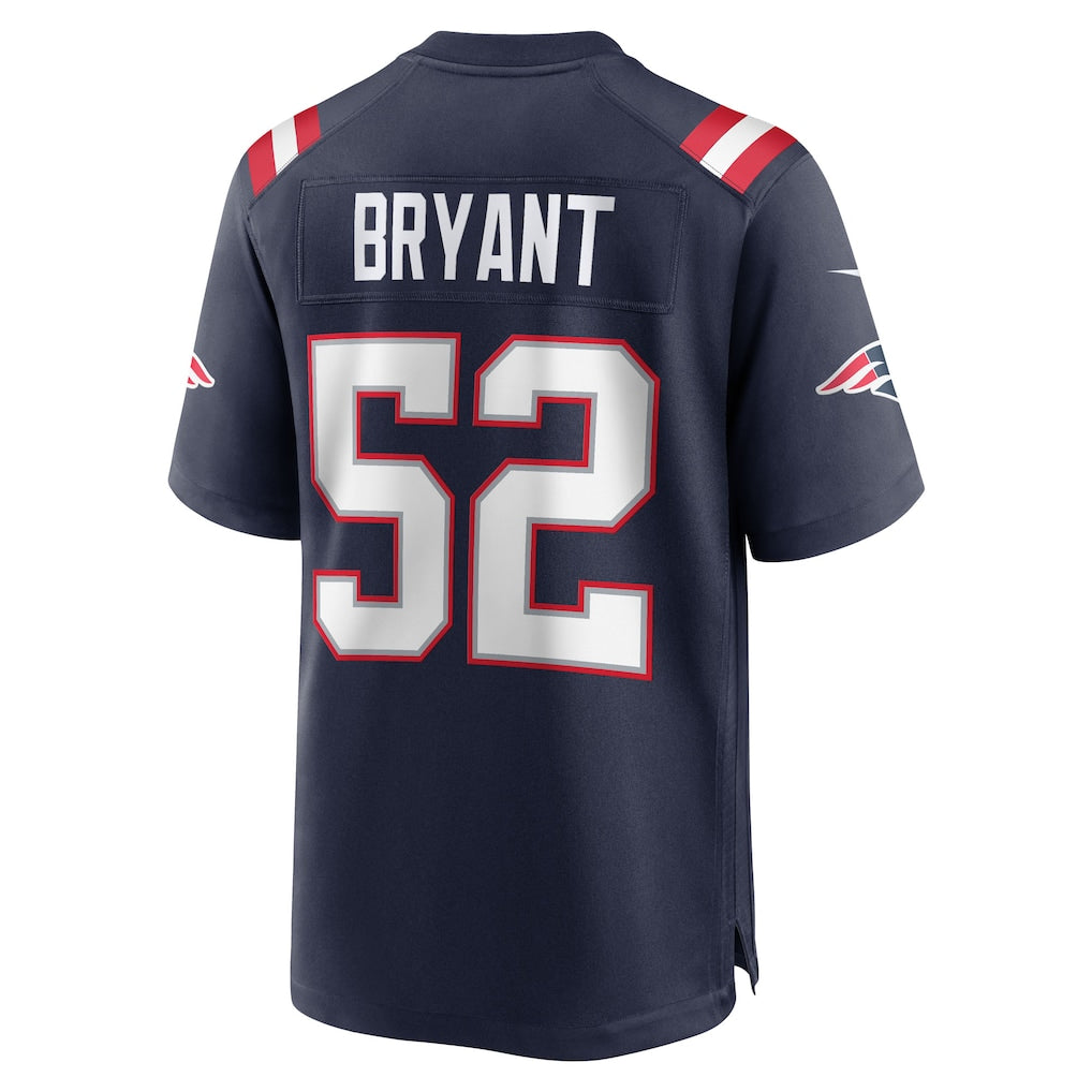 Johmsee NE.Patriots #52 Marcus Bryant Navy Team Game Jersey