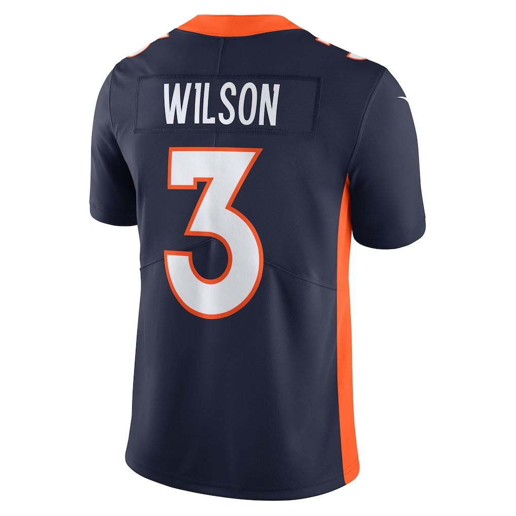 Johmsee D.Broncos #3 Russell Wilson Navy Vapor Untouchable Limited Jersey