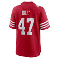 Johmsee SF.49ers #47 Bryce Huff Scarlet Team Game Jersey