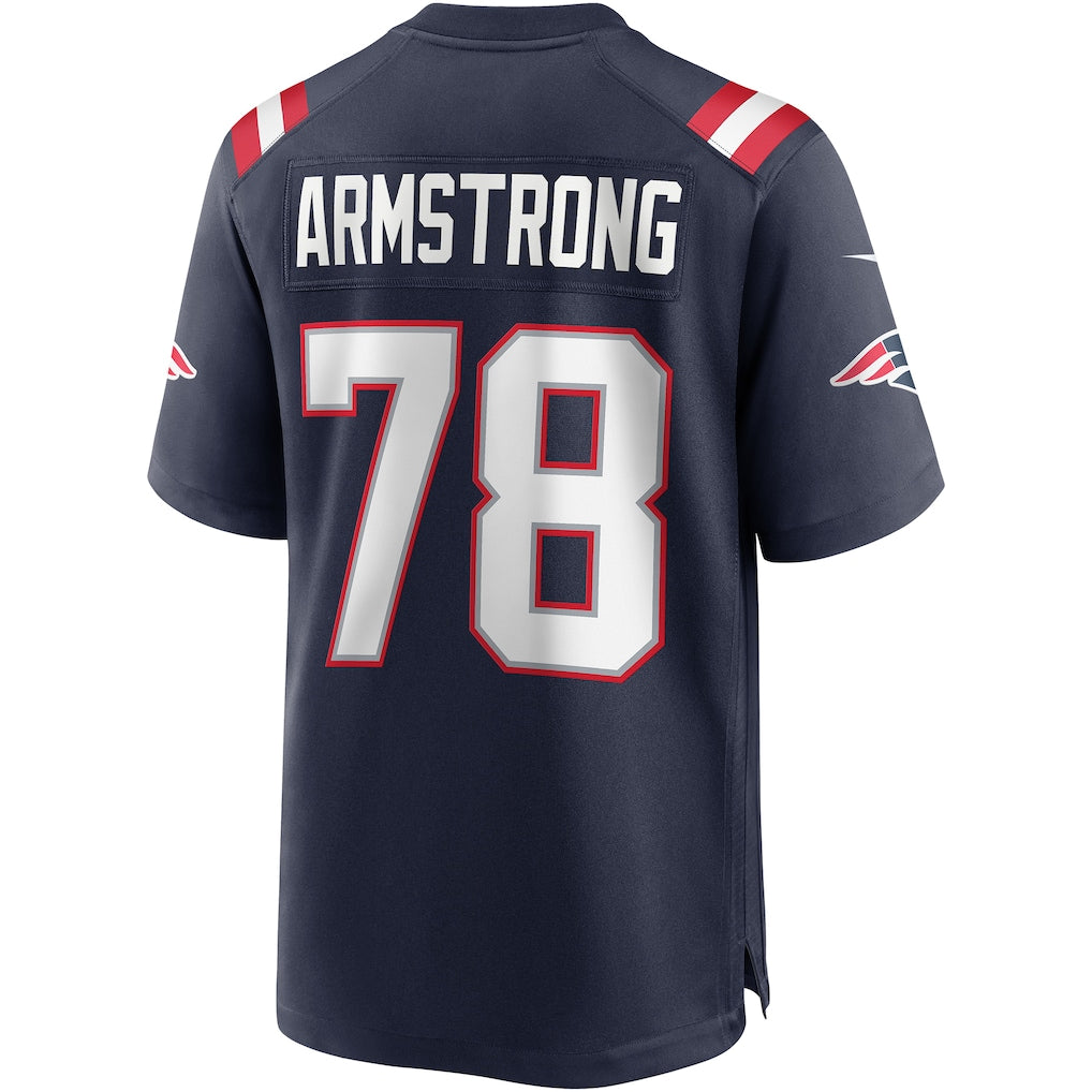 Johmsee NE.Patriots #78 Bruce Armstrong Navy Game Retired Player Jersey