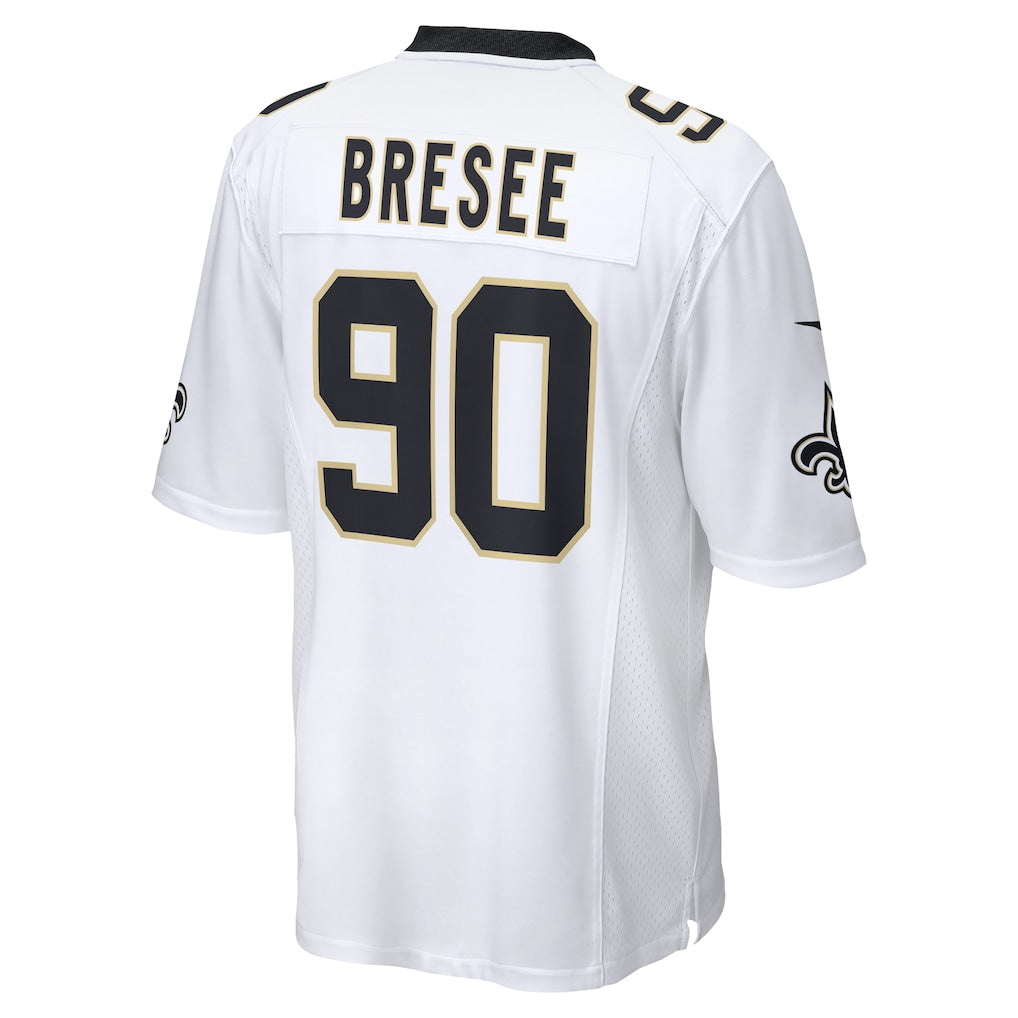 Johmsee NO.Saints #90 Bryan Bresee White Game Jersey