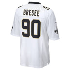 Johmsee NO.Saints #90 Bryan Bresee White Game Jersey
