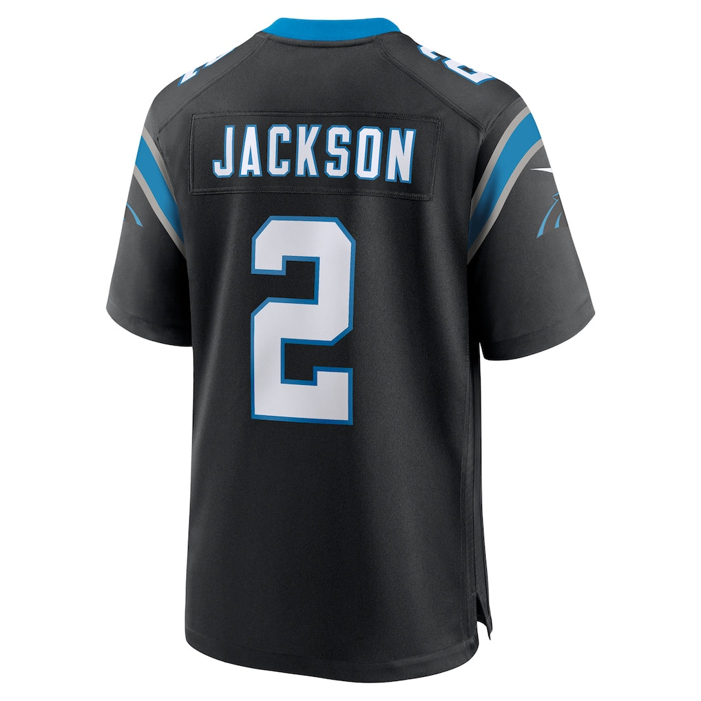 Johmsee C.Panthers #2 Mike Jackson Black Game Jersey