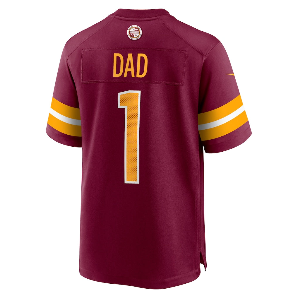 Johmsee W.Commanders #1 Dad Burgundy Game Jersey
