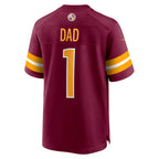 Johmsee W.Commanders #1 Dad Burgundy Game Jersey