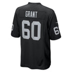 Johmsee LV.Raiders #60 Charles Grant Black Team Game Jersey