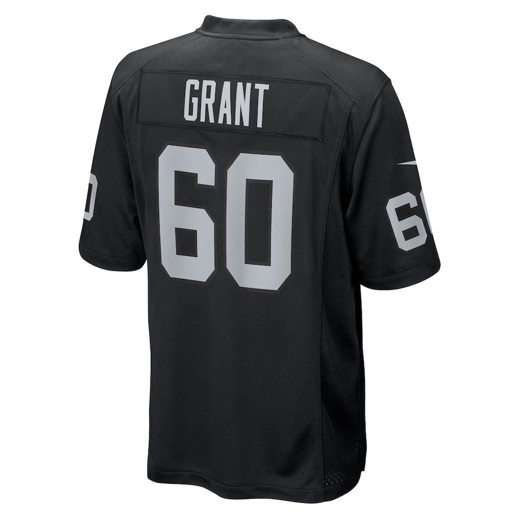 Johmsee LV.Raiders #60 Charles Grant Black Team Game Jersey
