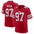Johmsee SF.49ers #97 Nick Bosa Player Scarlet Player Game Stitched Jerseys
