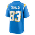 Johmsee LA.Chargers #83 Tyler Conklin Powder Blue Team Game Jersey
