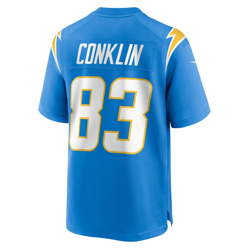 Johmsee LA.Chargers #83 Tyler Conklin Powder Blue Team Game Jersey