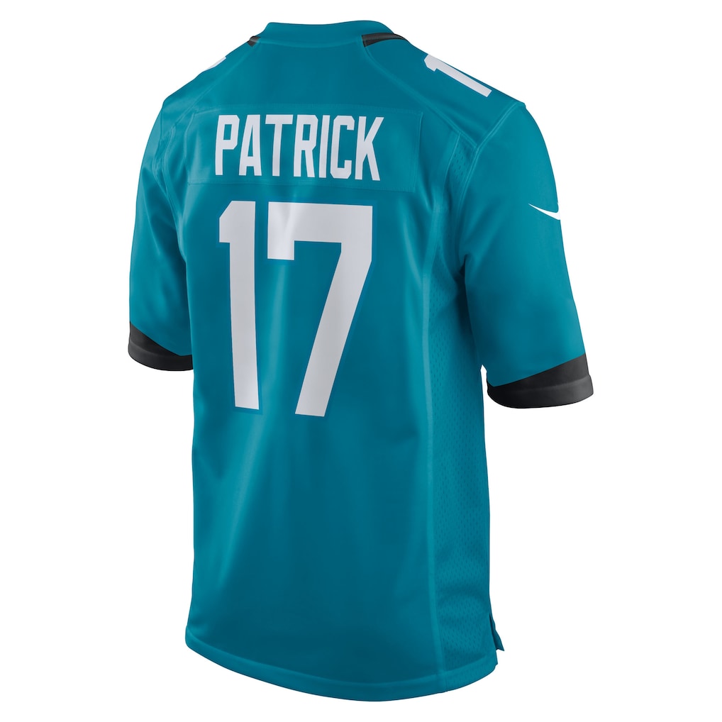 Johmsee J.Jaguars #17 Tim Patrick Teal Team Game Jersey