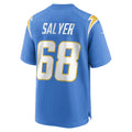 Johmsee LA.Chargers #68 Jamaree Salyer Powder Blue Player Game Jersey