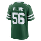 Johmsee NY.Jets #56 Quincy Williams Legacy Green Game Player Jersey