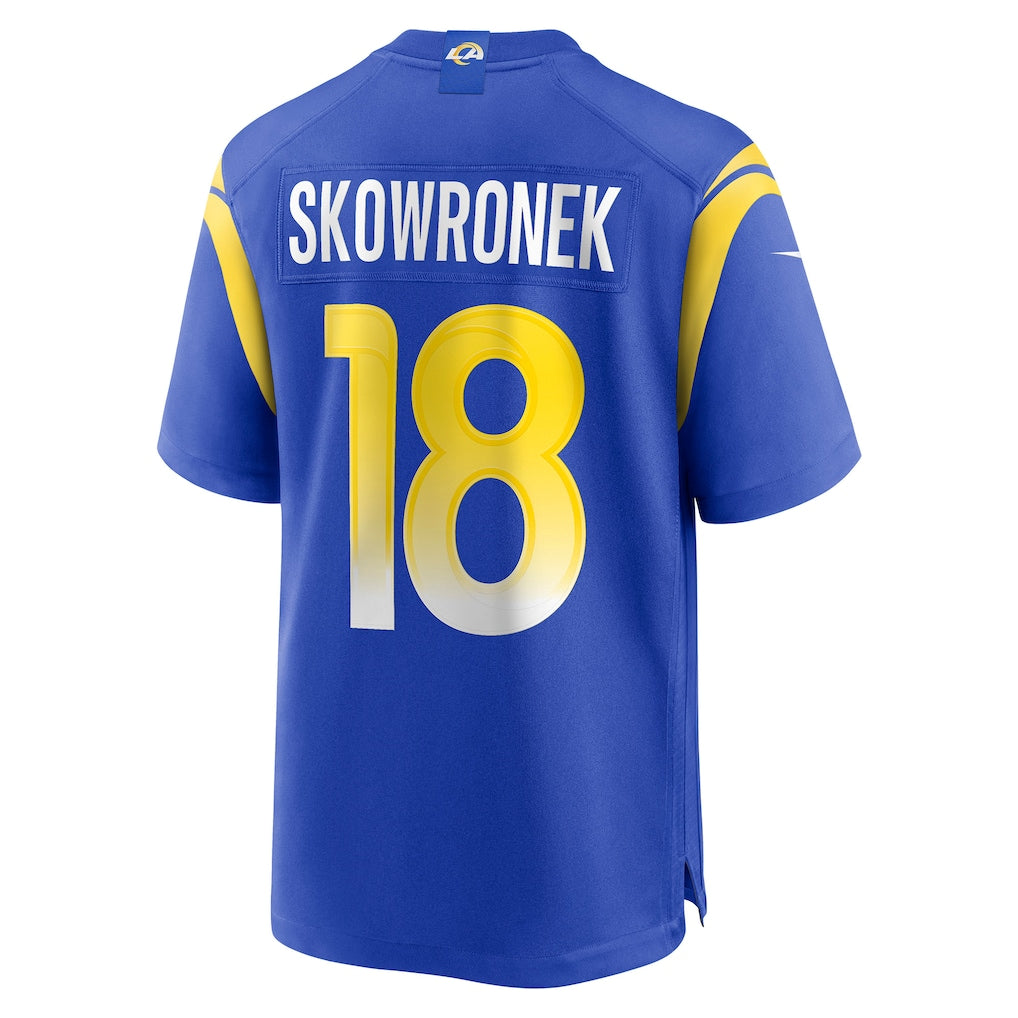 Johmsee LA.Rams #18 Ben Skowronek Royal Game Jersey