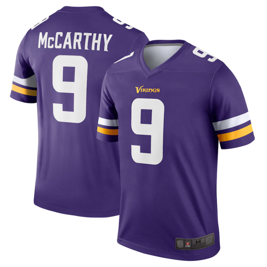 Johmsee #9 J.J. McCarthy Player MN.Vikings Purple Alternate Legend Stitched Jerseys