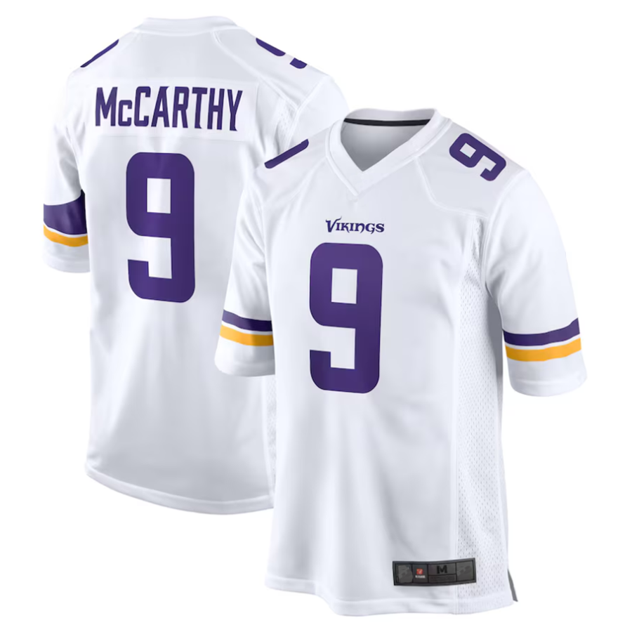 Johmsee #9 J.J. McCarthy Player MN.Vikings White Game Stitched Jerseys