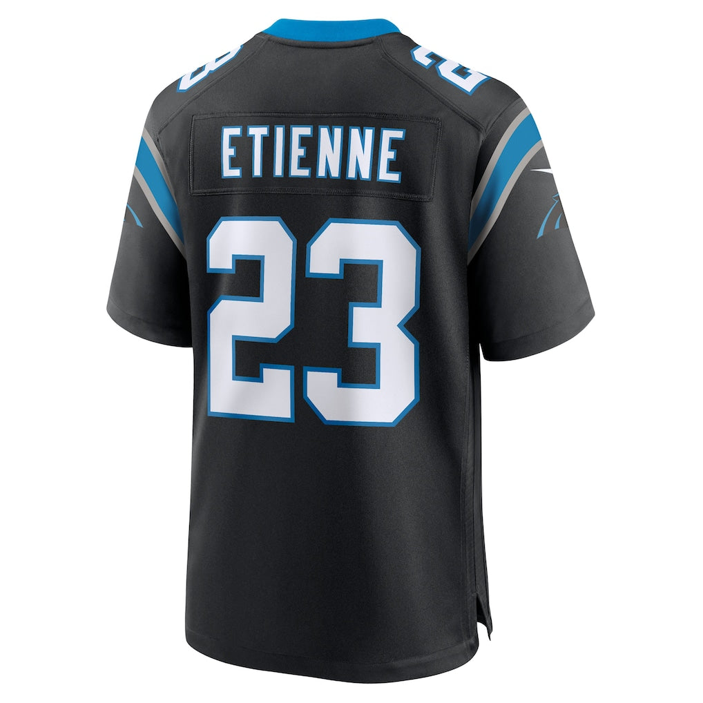 Johmsee C.Panthers #23 Trevor Etienne Black Team Game Jersey