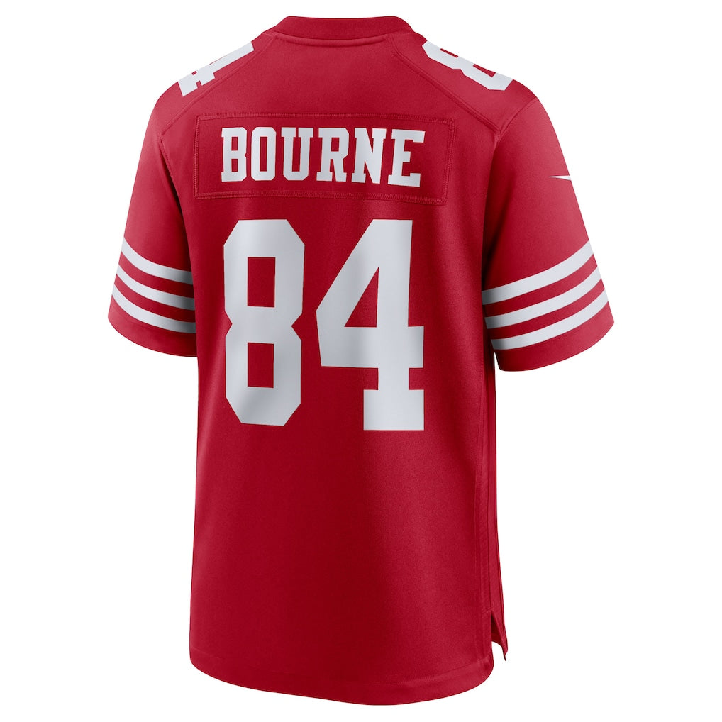 Johmsee SF.49ers #84 Kendrick Bourne Scarlet Team Game Jersey