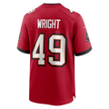 Johmsee TB.Buccaneers #49 Owen Wright Red Team Game Jersey