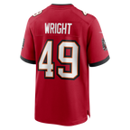 Johmsee TB.Buccaneers #49 Owen Wright Red Team Game Jersey