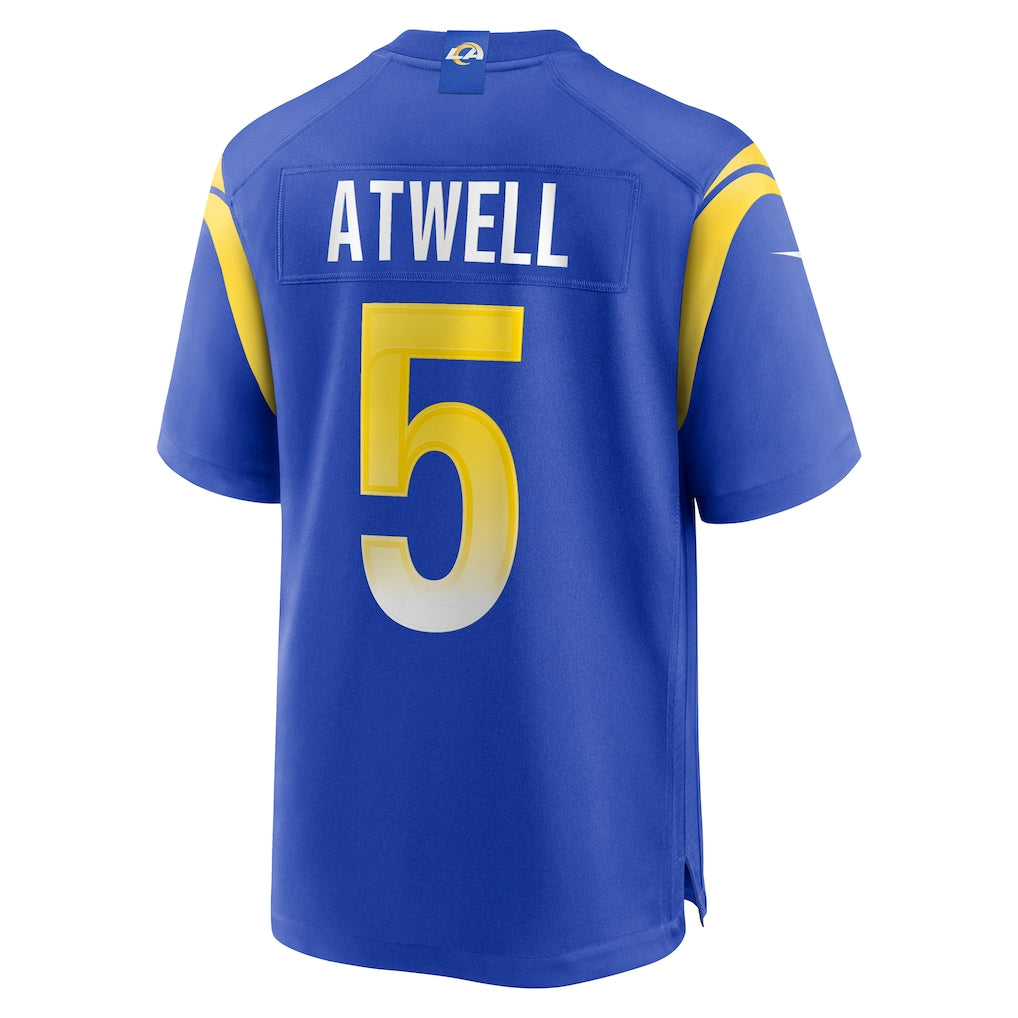 Johmsee LA.Rams #5 Tutu Atwell Royal Home Game Jersey