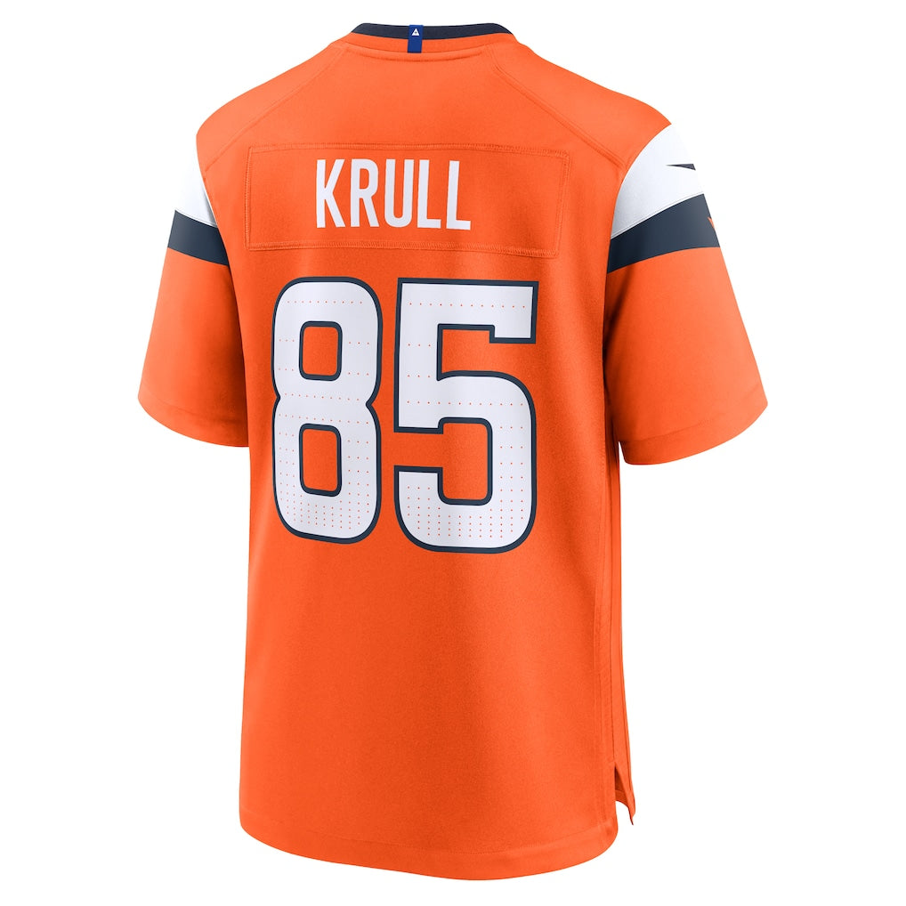 Johmsee D.Broncos #85 Lucas Krull Orange Team Game Jersey