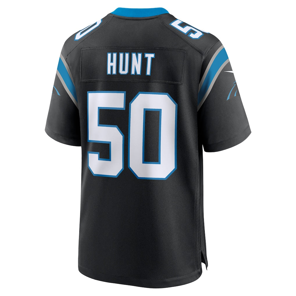 Johmsee C.Panthers #50 Robert Hunt Black Retired Player Jersey