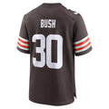 Johmsee C.Browns #30 Devin Bush Brown Game Jersey