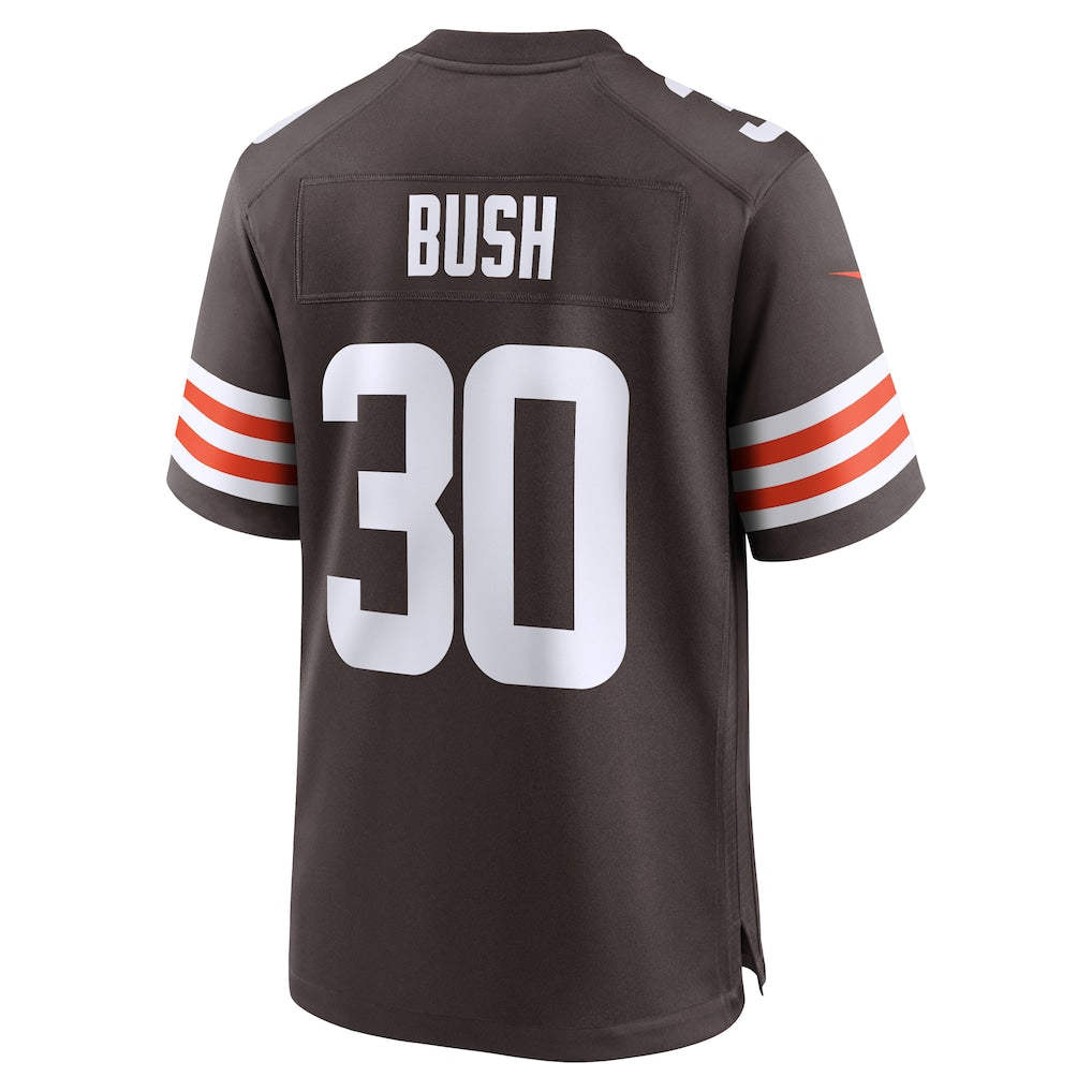 Johmsee C.Browns #30 Devin Bush Brown Game Jersey