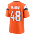 Johmsee D.Broncos #48 Mitchell Fraboni Orange Team Game Jersey