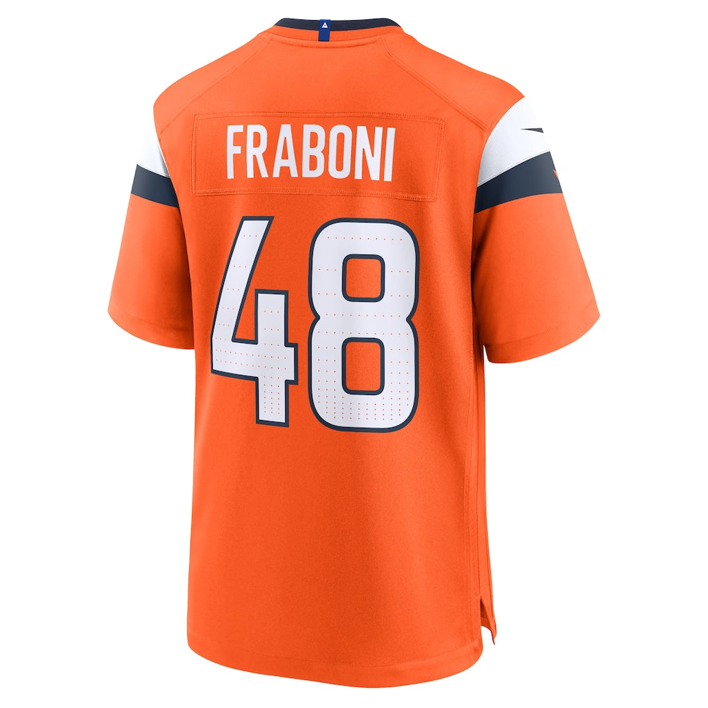 Johmsee D.Broncos #48 Mitchell Fraboni Orange Team Game Jersey