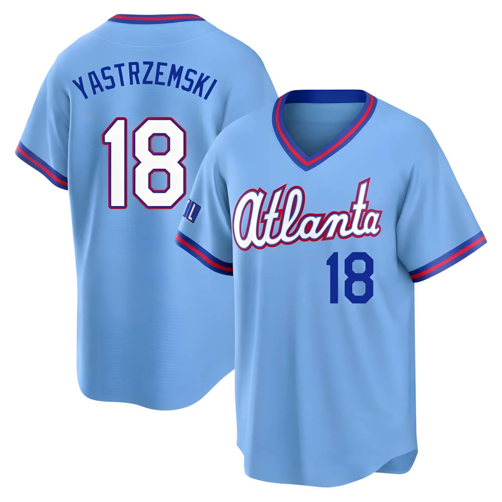Johmsee A.Braves #18 Mike Yastrzemski player Blue Limited Powder 2026 City Connect Stadium Stitched Jerseys