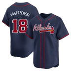 Johmsee A.Braves #18 Mike Yastrzemski player Navy Limited Alternate Stitched Jerseys