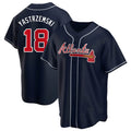Johmsee A.Braves #18 Mike Yastrzemski player Navy Replica Alternate Stitched Jerseys
