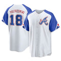 Johmsee A.Braves #18 Mike Yastrzemski player White Replica City Connect Stitched Jerseys