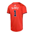 Johmsee A.Braves #1 Ozzie Albies Player Red Limited Stitched Jerseys