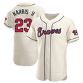 Johmsee A.Braves #23 Michael Harris II player Cream Authentic Alternate Stitched Jerseys