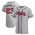 Johmsee A.Braves #23 Michael Harris II player Gray Authentic Road Stitched Jerseys