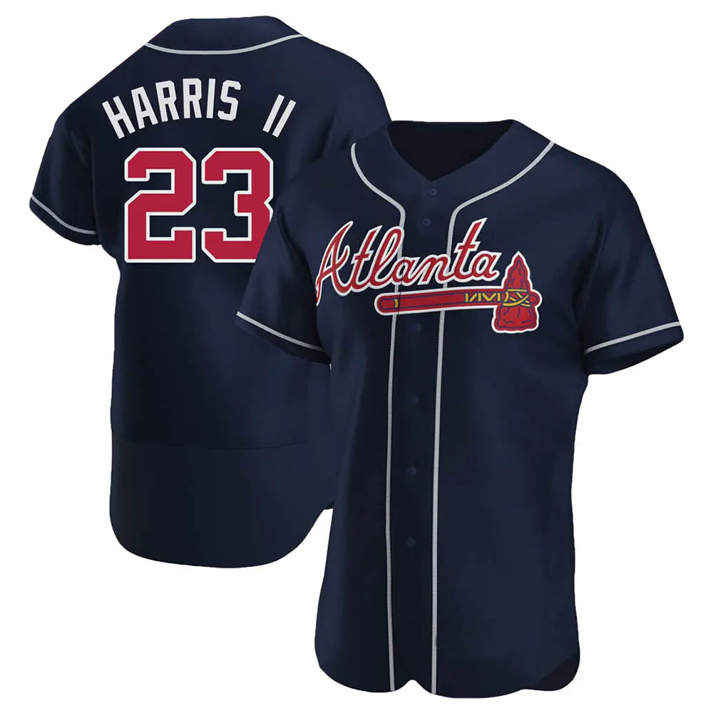Johmsee A.Braves #23 Michael Harris II player Navy Authentic Alternate Stitched Jerseys