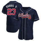Johmsee A.Braves #23 Michael Harris II player Navy Authentic Alternate Stitched Jerseys