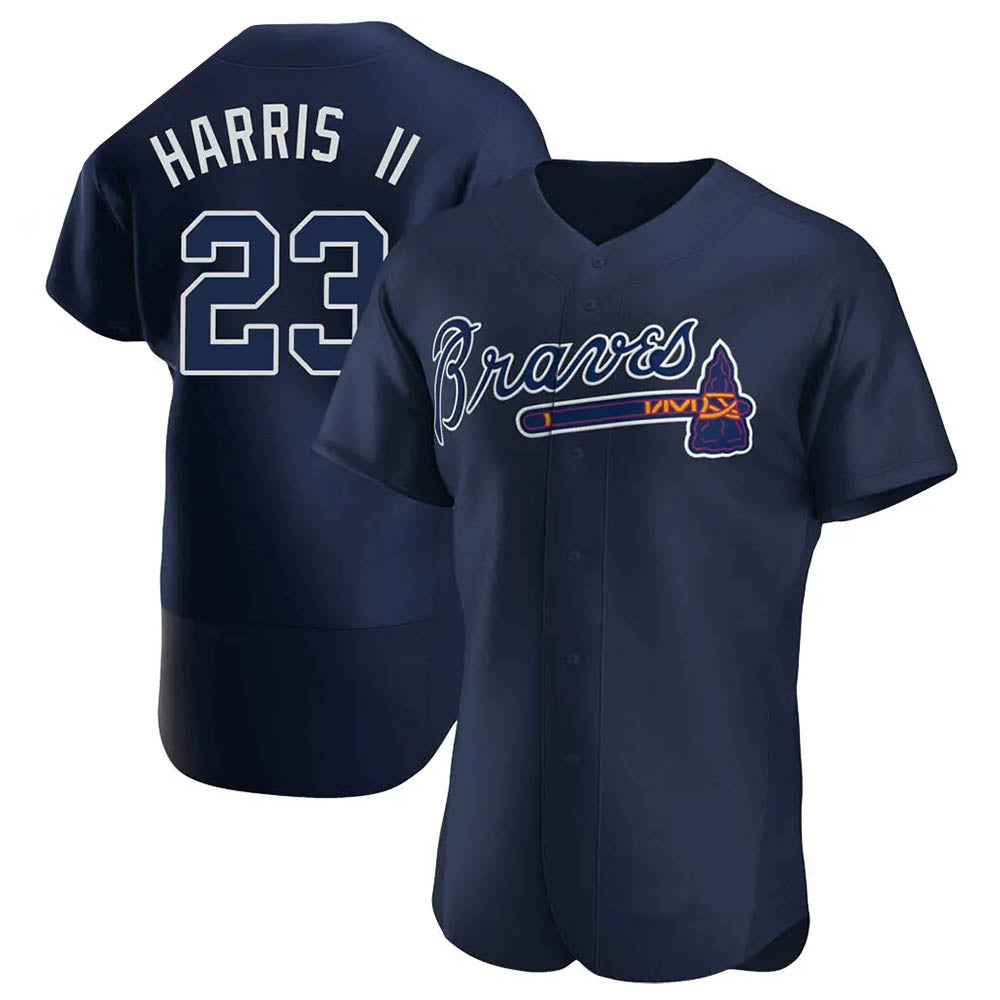 Johmsee A.Braves #23 Michael Harris II player Navy Authentic Alternate Team Stitched Jerseys