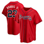 Johmsee A.Braves #23 Michael Harris II player Red Replica Alternate Stitched Jerseys